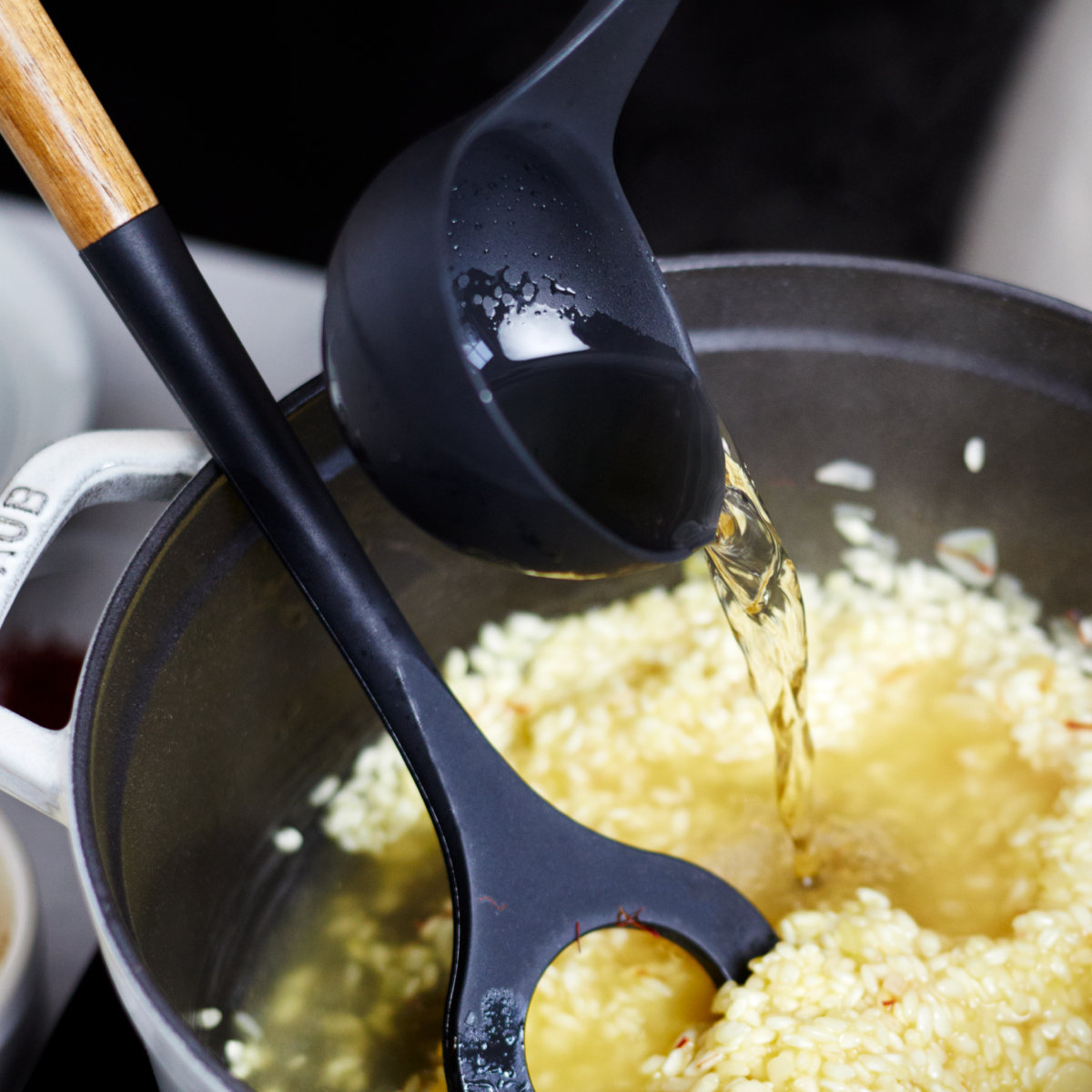 Staub Silicone with Wood Handle 5-Piece Cooking Utensil Set